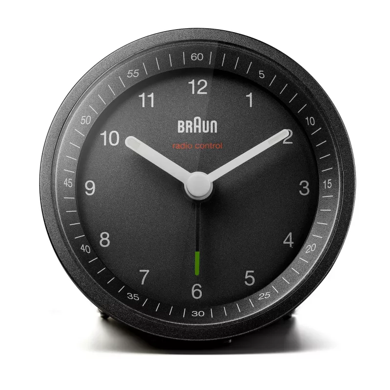 Braun BC07 kvarca modinātājpulkstenis melns
