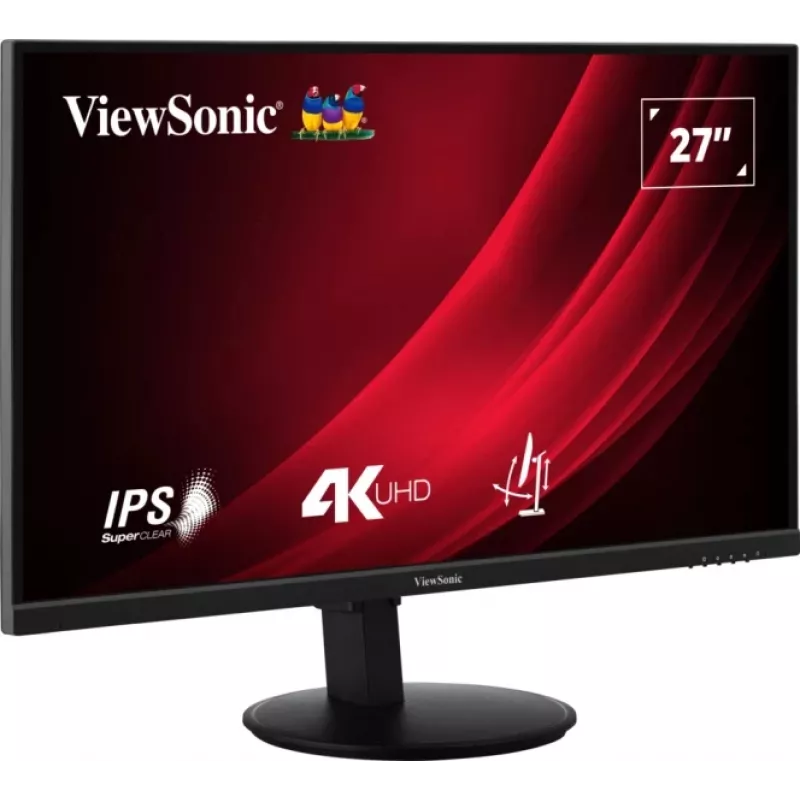 ViewSonic VG Series VG2708-4K datora monitors 68,6 cm (27 colli) 3840 x 2160 pikseļi 4K Ultra HD LED Melns