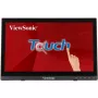Viewsonic TD1630-3 datora monitors 39,6 cm (15,6 collu) 1366 x 768 pikseļi HD LCD skārienekrāns Multi-user Melns