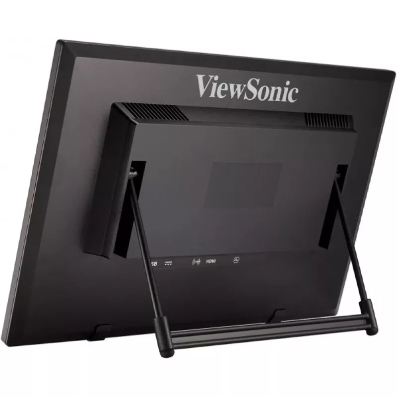 Viewsonic TD1630-3 datora monitors 39,6 cm (15,6 collu) 1366 x 768 pikseļi HD LCD skārienekrāns Multi-user Melns