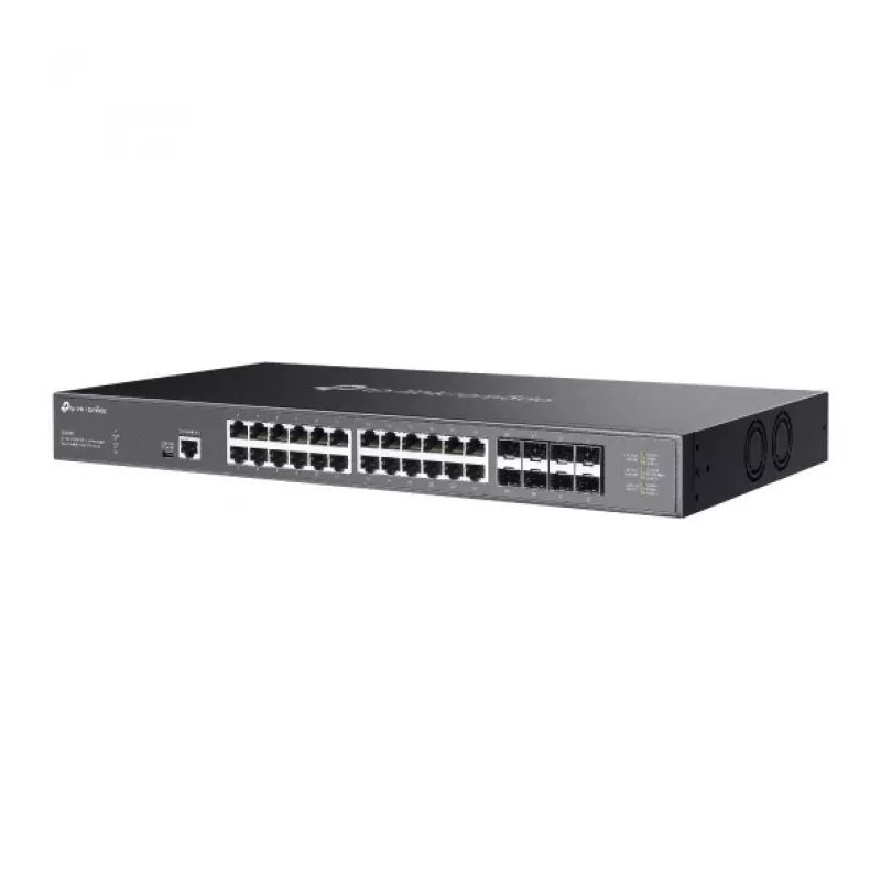 TP-Link Omada 24-Portu 10GBASE-T L2+ pārvaldāms slēdzis ar 8 10GE SFP+ slotiem