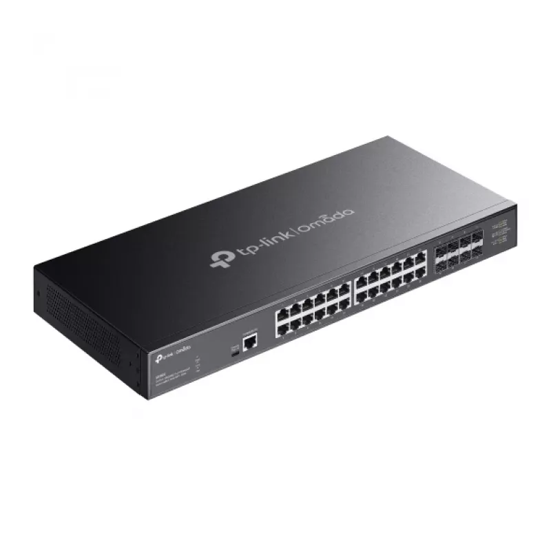 TP-Link Omada 24-Portu 10GBASE-T L2+ pārvaldāms slēdzis ar 8 10GE SFP+ slotiem