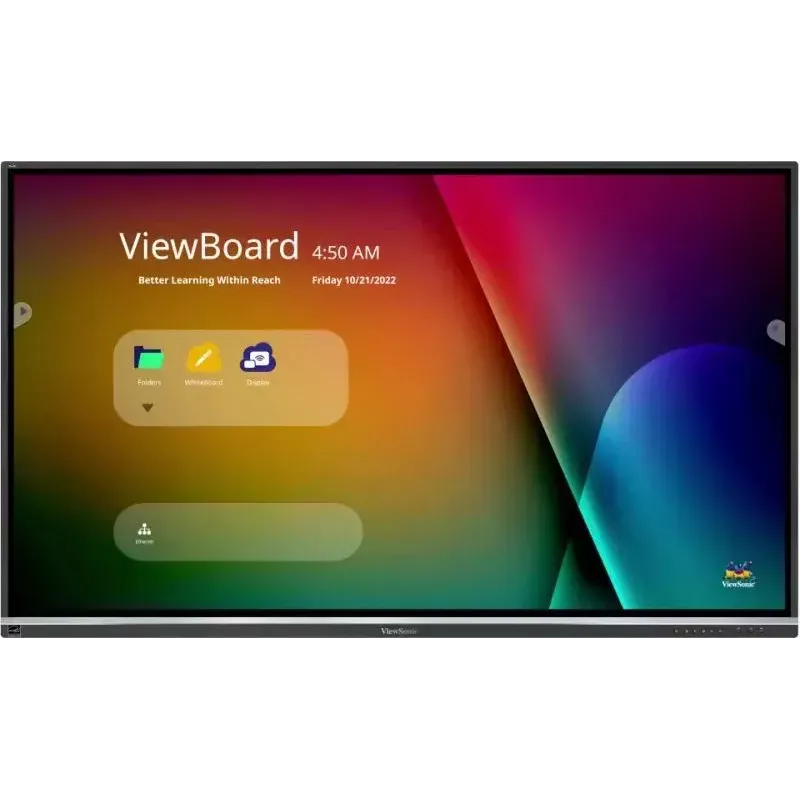 Viewsonic IFP7550-5F interaktīvā tāfele 190,5 cm (75 collas) 3840 x 2160 pikseļi Skārienekrāns Melns HDMI