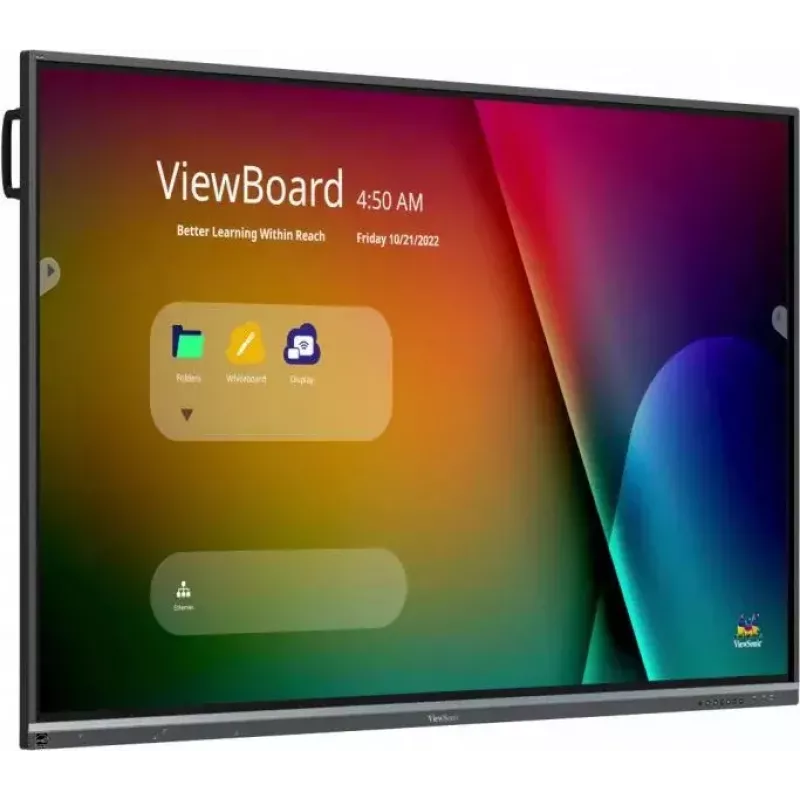 Viewsonic IFP7550-5F interaktīvā tāfele 190,5 cm (75 collas) 3840 x 2160 pikseļi Skārienekrāns Melns HDMI
