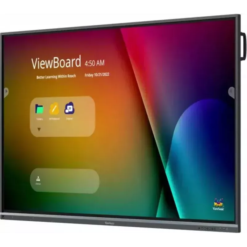 Viewsonic IFP7550-5F interaktīvā tāfele 190,5 cm (75 collas) 3840 x 2160 pikseļi Skārienekrāns Melns HDMI