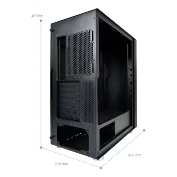 PC korpuss LC-Power LC-8000B-ON Midi Tornis Melns