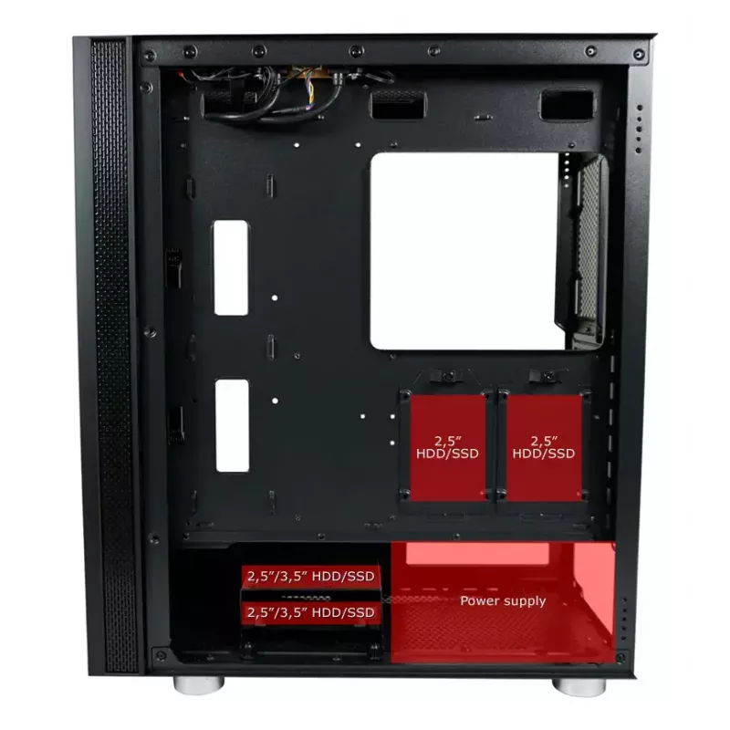 PC korpuss LC-Power LC-8000B-ON Midi Tornis Melns