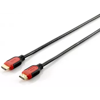 Equip HDMI 2.0 kabelis, Dual Color, 2m, 28AWG, 2 m, HDMI Type A (Standard), HDMI Type A (Standard), 3D, 10.2 Gbit/s, melna, sarkana