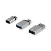 Equip USB-C OTG adapteris, 3 gab. iep., USB C, USB C, USB A, USB A, Micro-USB, USB C, Sudraba