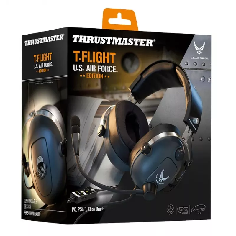 Thrustmaster T.Flight U.S. Air Force Edition vadu spēļu austiņas, melnas