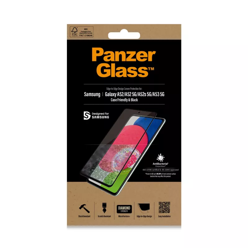 PanzerGlass ® Ekrāna aizsargs Samsung Galaxy A52 | A52 5G | A52s 5G | A53 5G