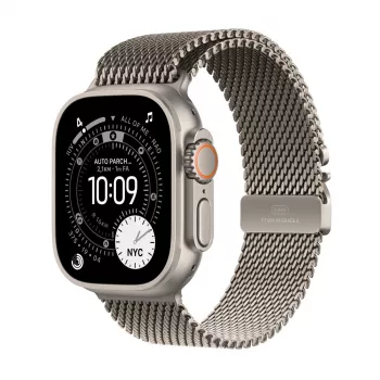 APPLE Watch Ultra 3 (2025) 5g 49mm dabīga titāna korpuss ar dabīga titāna Milanese cilpu M