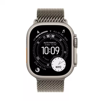 APPLE Watch Ultra 3 (2025) 5g 49mm dabīga titāna korpuss ar dabīga titāna Milanese cilpu M