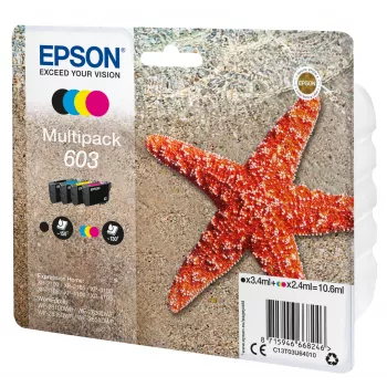 Epson C13T03U64020 tintes kasetne 1 gab. Oriģināla standarta ienesīgums melna, ciāna, fuksīna, dzeltena
