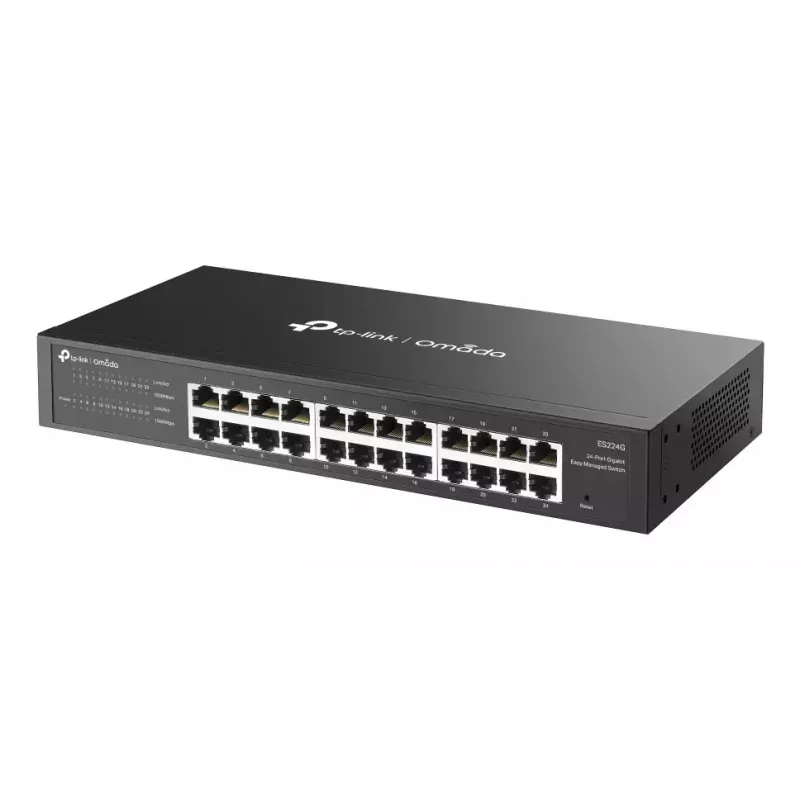 TP-Link Omada ES224G tīkla slēdzis Pārvaldīts L2 Gigabit Ethernet (10/100/1000) Melns