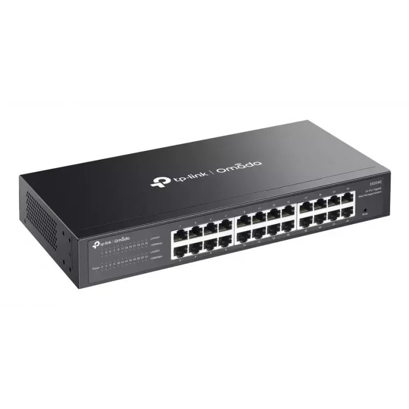 TP-Link Omada ES224G tīkla slēdzis Pārvaldīts L2 Gigabit Ethernet (10/100/1000) Melns