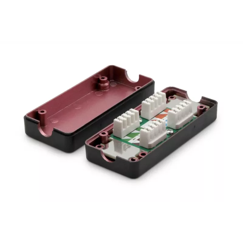DIGITUS sadales kārba CAT 7, 600 MHz LSA strIPS AWG 22-26, pilnībā ekranēts kompakts dizains, 26x35x80 mm