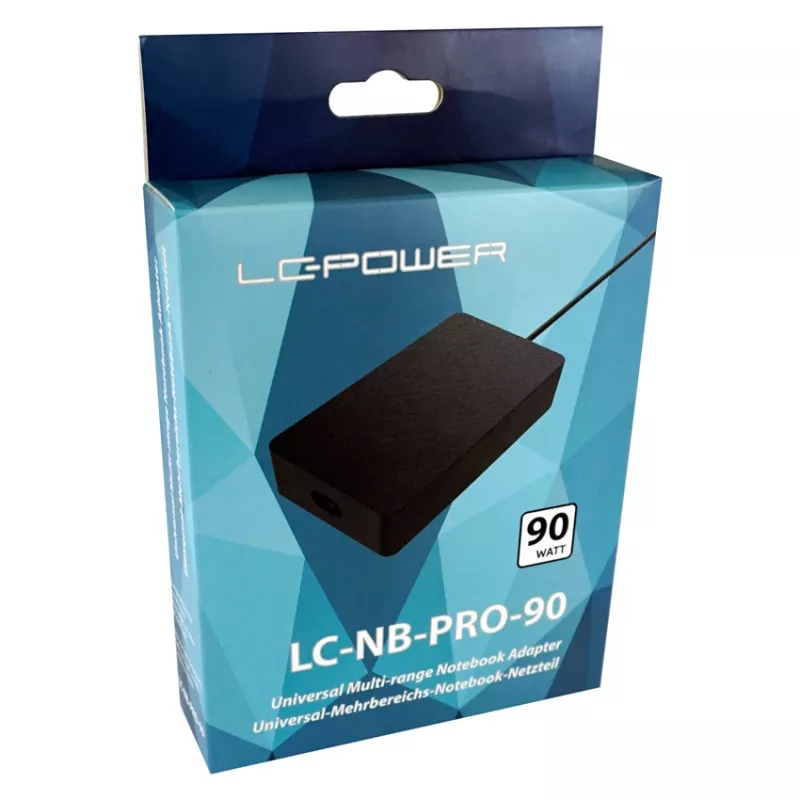 LC-POWER Universāls barošanas bloks klēpjdatoriem, 90 W - LC-NB-PRO-90