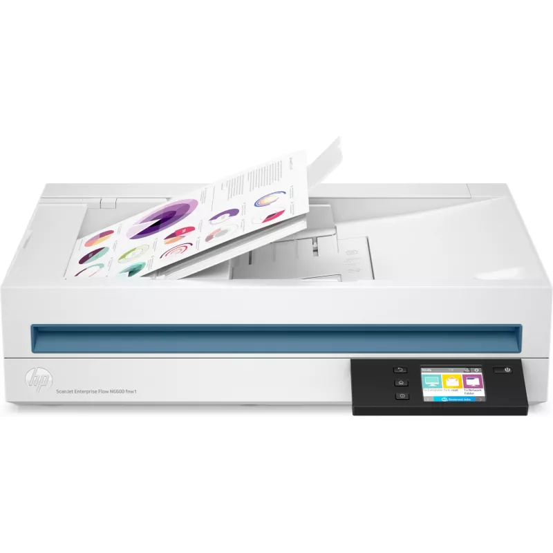 HP Scanjet Enterprise Flow N6600 fnw1 plakanvirsmas un ADF skeneris 1200 x 1200 DPI A4 Balts
