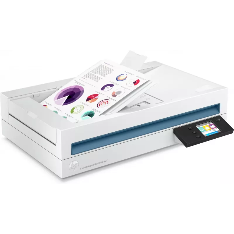 HP Scanjet Enterprise Flow N6600 fnw1 plakanvirsmas un ADF skeneris 1200 x 1200 DPI A4 Balts