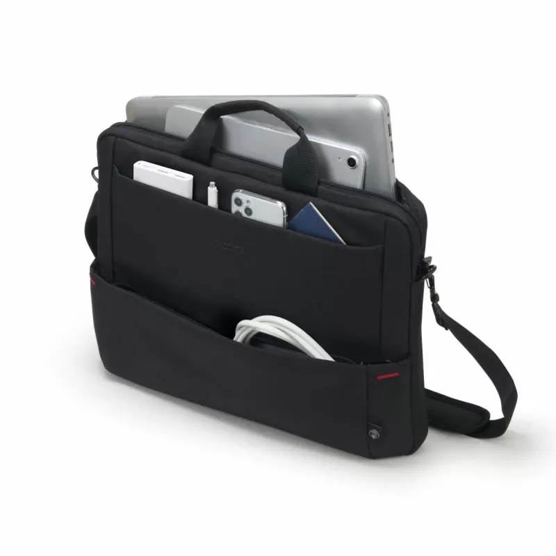 DICOTA Eco plāns Case Plus Base - 13-15.6 inch piezīmjdatora somiņa - melna / 300d pārstrādāts PET poliesters