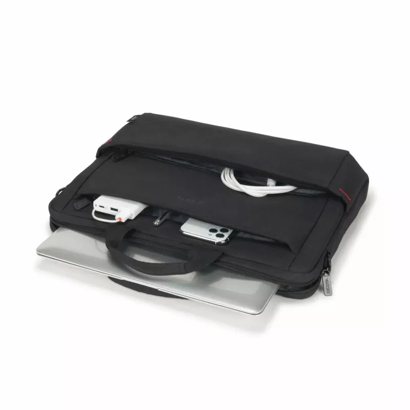 DICOTA Eco plāns Case Plus Base - 13-15.6 inch piezīmjdatora somiņa - melna / 300d pārstrādāts PET poliesters
