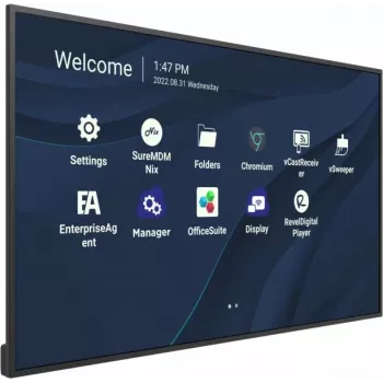 Viewsonic CDE4330 Signāla displejs 109,2 cm (43 collas) Wi-Fi 450 cd/m² 4K Ultra HD Melns Iebūvēts procesors Android 11