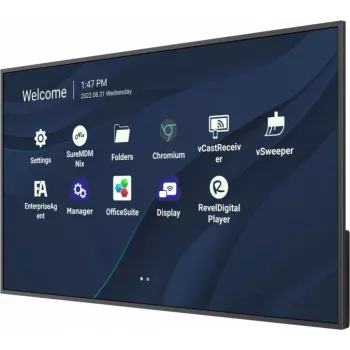 Viewsonic CDE4330 Signāla displejs 109,2 cm (43 collas) Wi-Fi 450 cd/m² 4K Ultra HD Melns Iebūvēts procesors Android 11
