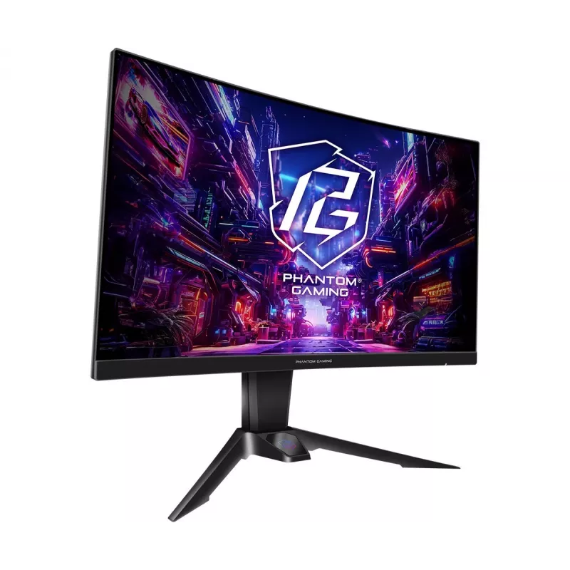 ASROCK Gaming Monitor - Pg27qrt2a - 27in - 2560 X 1440 Qhd - Izliekts 180Hz - Melns
