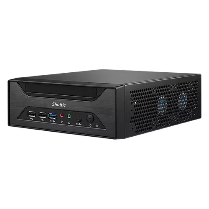 Shuttle XPC slim Barebone XH610 - S1700, Intel H610, 1xDP, 1xHDMI, 1x VGA, 2x COM (RS232), 2x LAN (2.5G un 1G), 1x slim5.25 collas, 2x 3.5 collas, 2x M.2, 24/7 pastāvīga darbība
