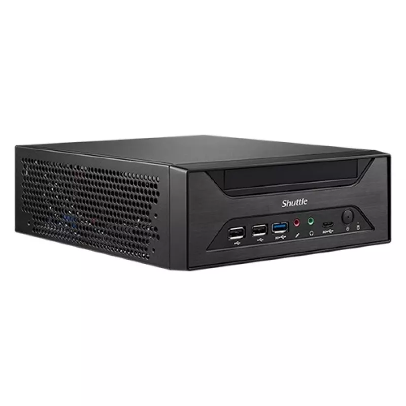 Shuttle XPC slim Barebone XH610 - S1700, Intel H610, 1xDP, 1xHDMI, 1x VGA, 2x COM (RS232), 2x LAN (2.5G un 1G), 1x slim5.25 collas, 2x 3.5 collas, 2x M.2, 24/7 pastāvīga darbība
