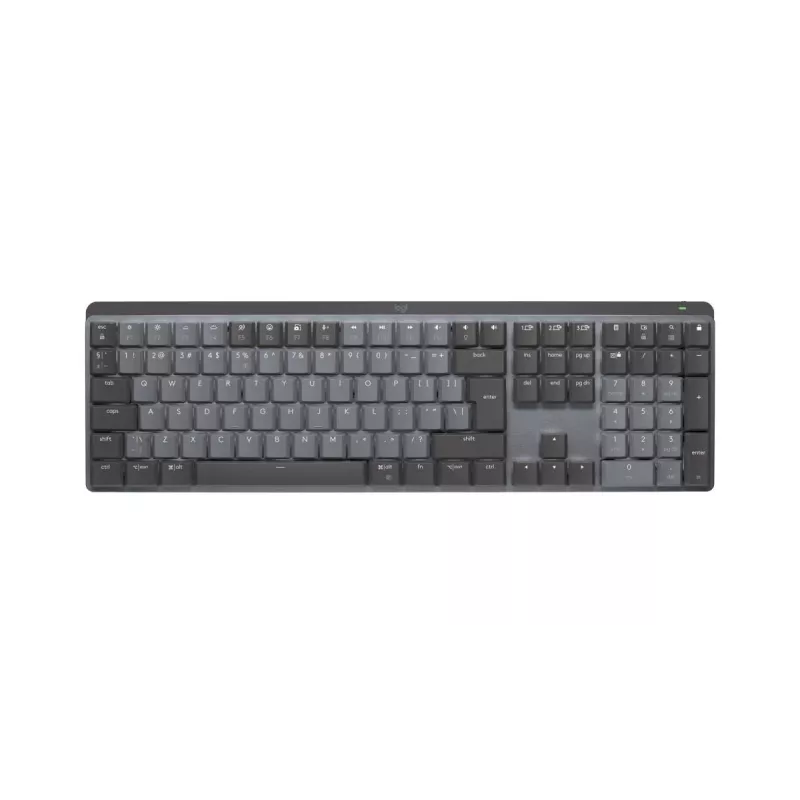 LOGITECH MX Mechanical bezvadu apgaismota veiktspējas tastatūra - Graphite US International Qwerty Tactile Quiet