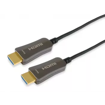 Equip HDMI 2.0 Active Optical kabelis, M/M, 30m, 30 m, HDMI Type A (Standard), HDMI Type A (Standard), 3D, 18 Gbit/s, Melns