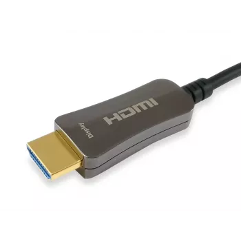 Equip HDMI 2.0 Active Optical kabelis, M/M, 30m, 30 m, HDMI Type A (Standard), HDMI Type A (Standard), 3D, 18 Gbit/s, Melns