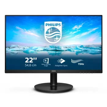 Philips V Line 222V8LA/00 datora monitors 54.6 cm (21.5 collas) 1920 x 1080 pikseļi Full HD LCD Melns