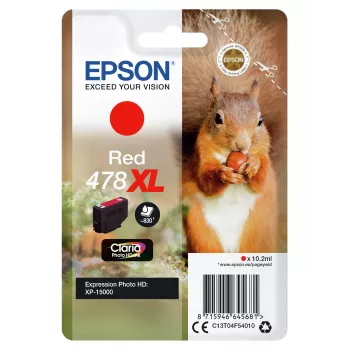 Epson vienkrāsas sarkanā 478XL Claria Photo HD tinte, viena iepakojumā
