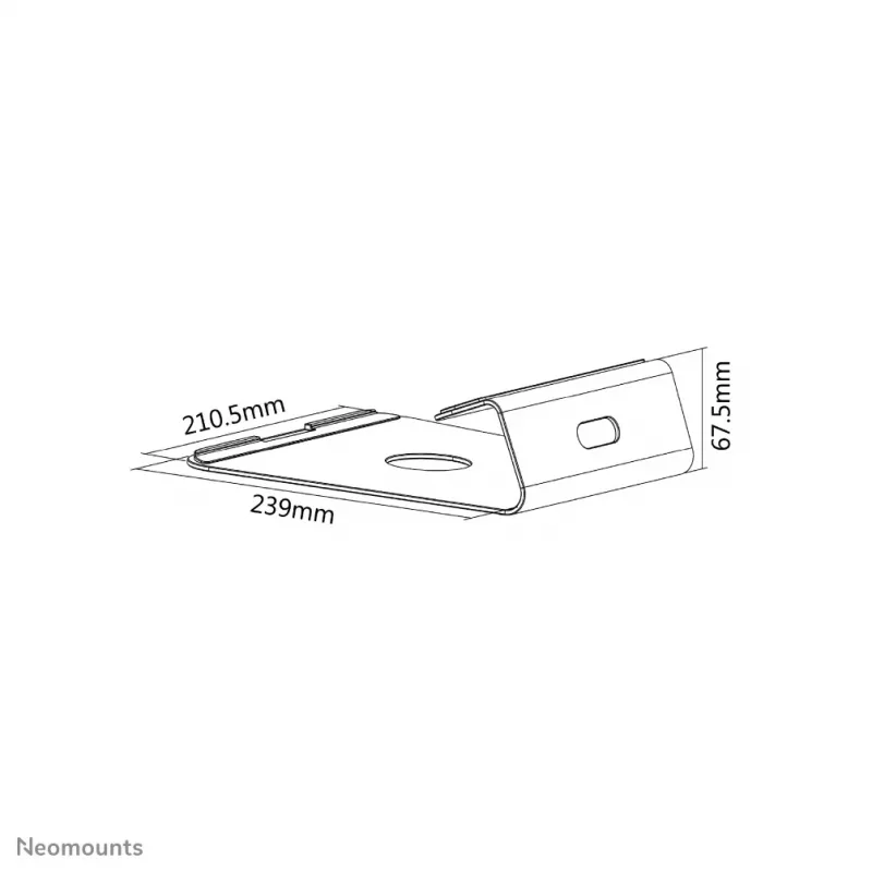 Neomounts NSLS025 Laptop statīvs 10-17 collas - universāls, Laptop statīvs, Sudraba, Alumīnijs, 25,4 cm (10 collas), 43,2 cm (17 collas), 5 kg
