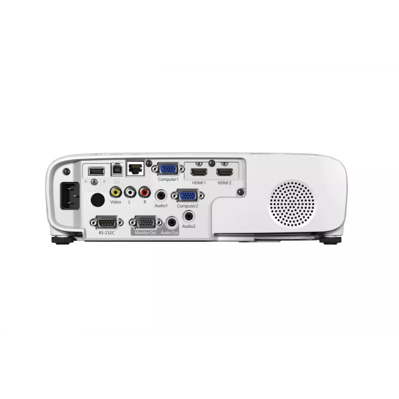 Galda projektors Epson EB-W49 — 3LCD, WXGA 1280×800, 3800 ANSI lm, 16:10, 1,2x manuāls tālummaiņas objektīvs, 2,7 kg, balts
