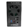 LC-POWER Lc-35u3-raid-2, ārējais 3,5 collu cietā diska korpuss ar RAID, alumīnija, melns
