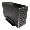 LC-POWER Lc-35u3-raid-2, ārējais 3,5 collu cietā diska korpuss ar RAID, alumīnija, melns