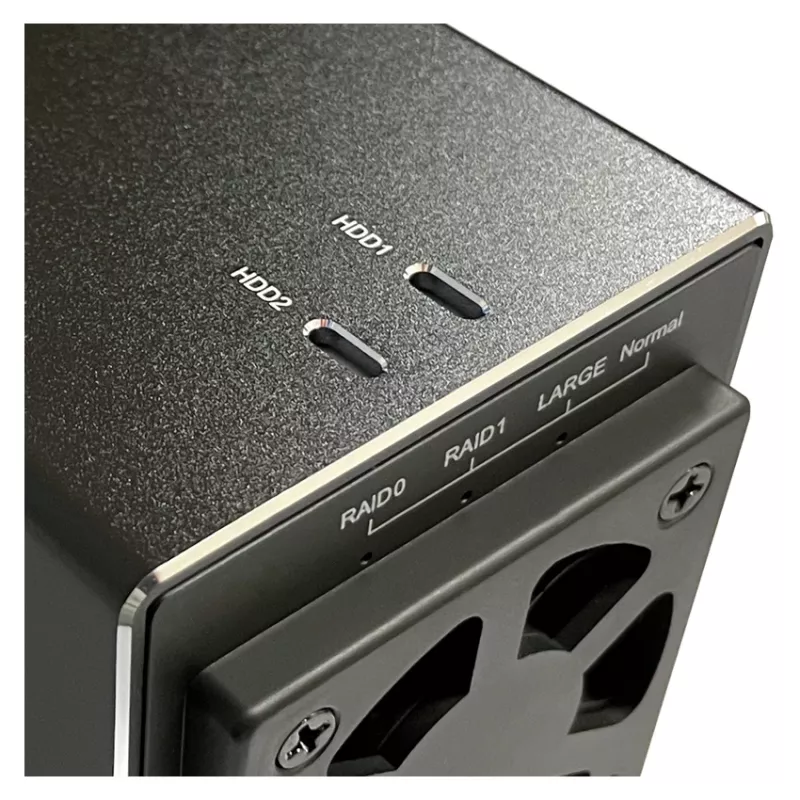 LC-POWER Lc-35u3-raid-2, ārējais 3,5 collu cietā diska korpuss ar RAID, alumīnija, melns