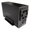LC-POWER Lc-35u3-raid-2, ārējais 3,5 collu cietā diska korpuss ar RAID, alumīnija, melns