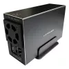 LC-POWER Lc-35u3-raid-2, ārējais 3,5 collu cietā diska korpuss ar RAID, alumīnija, melns