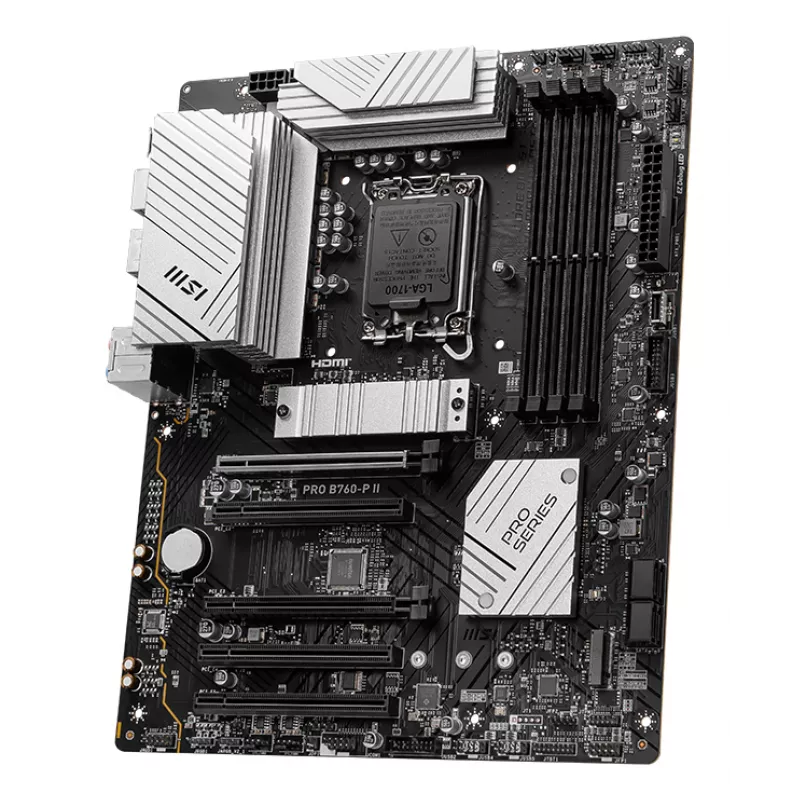 Mātesplate MSI PRO B760‑P II ATX – Intel B760, LGA 1700, DDR5, 4x DIMM, 256 GB, 2.5Gb LAN, HDMI 2.1, 2x M.2