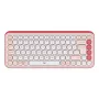 LOGITECH bezvadu tastatūra - Pop Icon Keys - rozā un pelēkbalta Qwerty Uk
