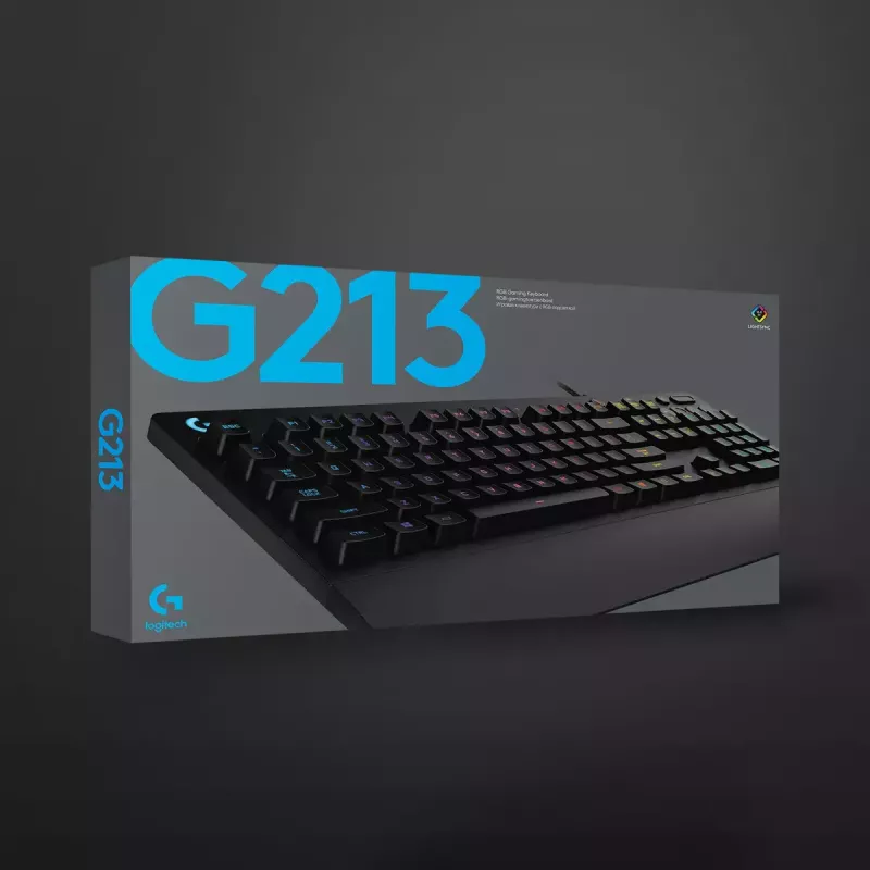 Spēļu tastatūra Logitech G G213 Prodigy pilna izmēra RGB LED vadu