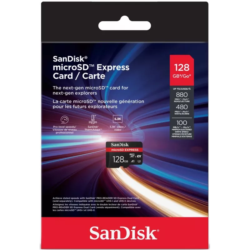 MicroSD karte SanDisk 128GB UHS-I Express SDSQXFN-128G-GN4NN