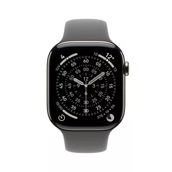 APPLE Watch Series 11 GPS + Cellular 42mm dabīgs titāna korpuss ar Stone Grey Sport siksniņu M/L