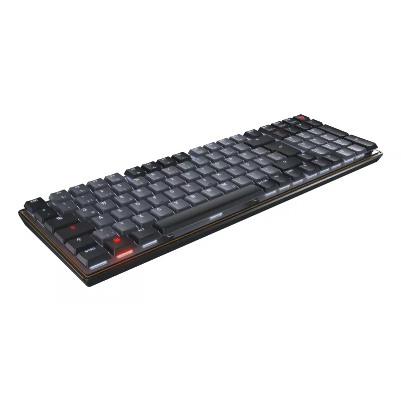 CHERRY KW 550 MX LP tastatūra Mājai/Birojam USB + Bluetooth QWERTZ Melna