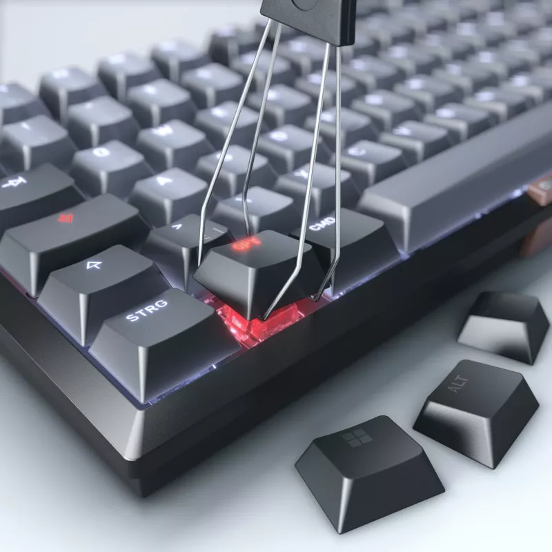 CHERRY KW 300 MX tastatūra Home USB + Bluetooth QWERTZ vācu, melna, vara, pelēka